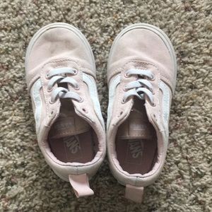 Girls Vans size 8 pink tennis shoes